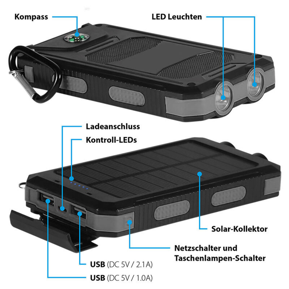 Megasat Satfinder / Sat-Messgerät HD 1 Kompakt, DVB-S/S2, Smartphone-Anbindung, inkl. Powerbank