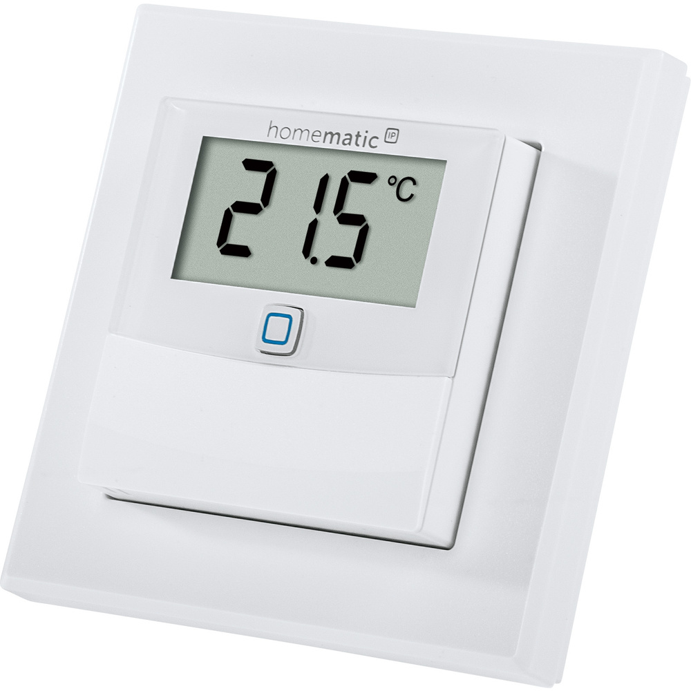Homematic IP Smart Home Temperatur- und Luftfeuchtigkeitssensor mit Display – innen, HmIP-STHD