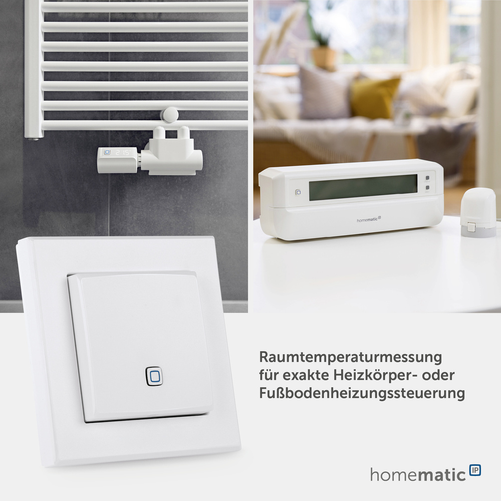 Homematic IP Smart Home Temperatur- und Luftfeuchtigkeitssensor – innen, HmIP-STH