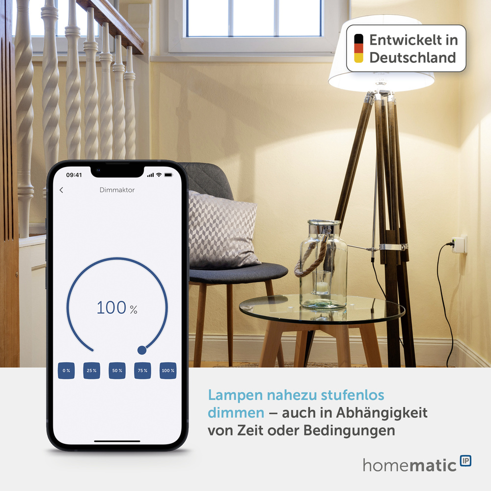 Homematic IP Smart Home Dimmer-Steckdose – Phasenabschnitt, HmIP-PDT