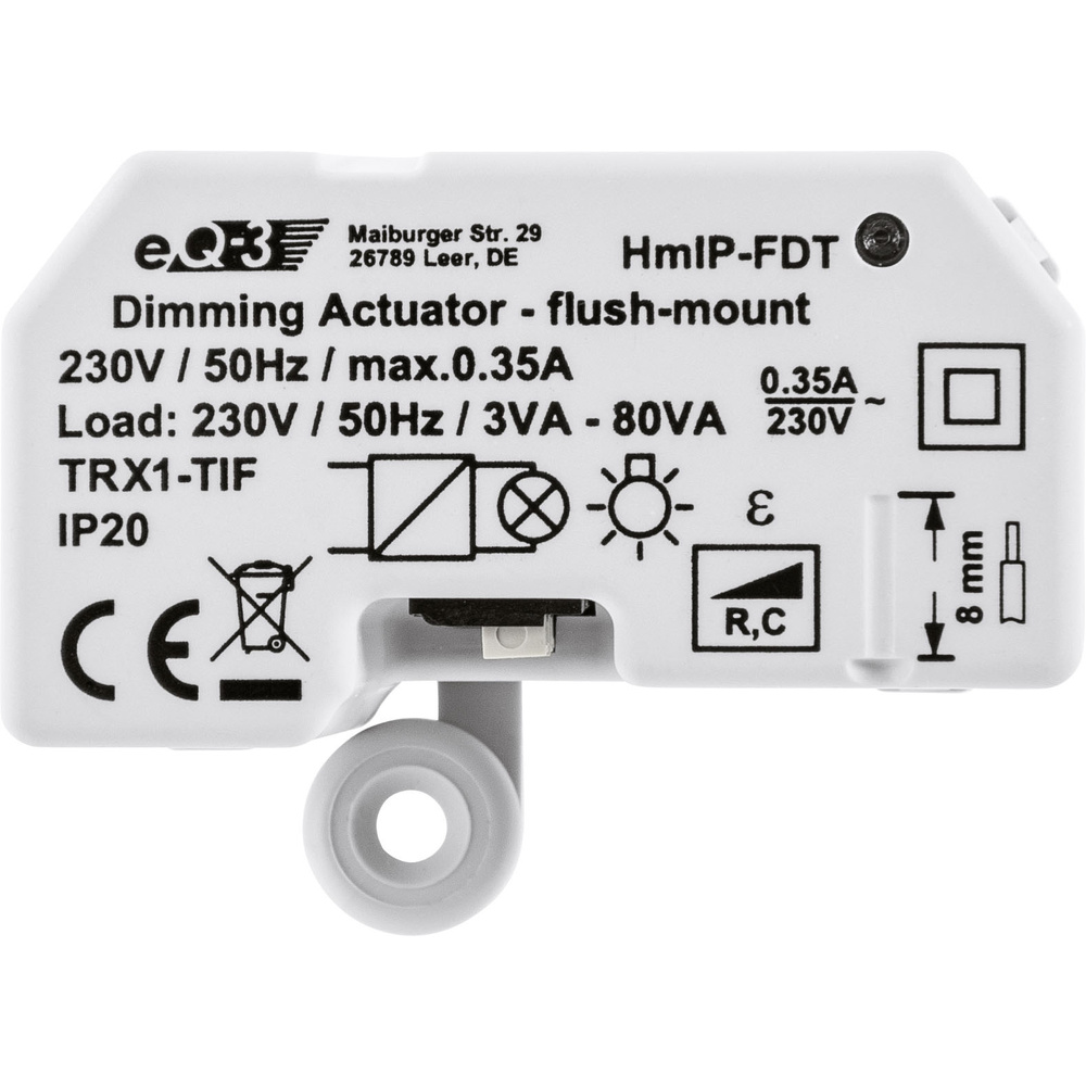 Homematic IP Smart Home Dimmaktor Unterputz – Phasenabschnitt, HmIP-FDT