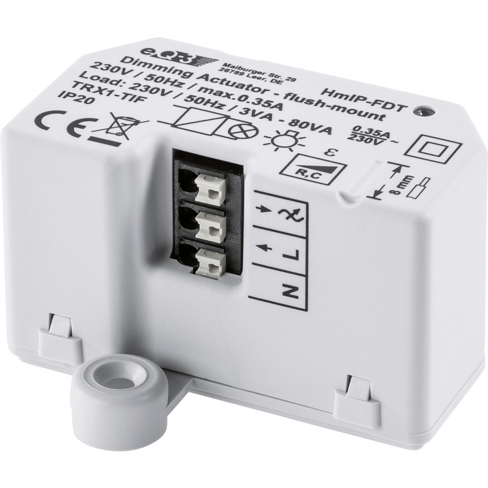 Homematic IP Smart Home Dimmaktor Unterputz – Phasenabschnitt, HmIP-FDT
