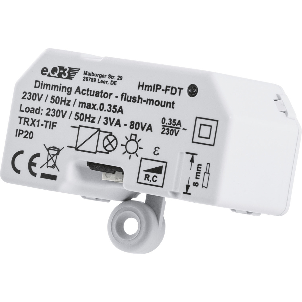Homematic IP Smart Home Dimmaktor Unterputz – Phasenabschnitt, HmIP-FDT