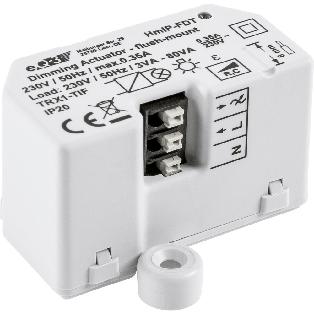 Homematic IP Smart Home Dimmaktor Unterputz – Phasenabschnitt, HmIP-FDT