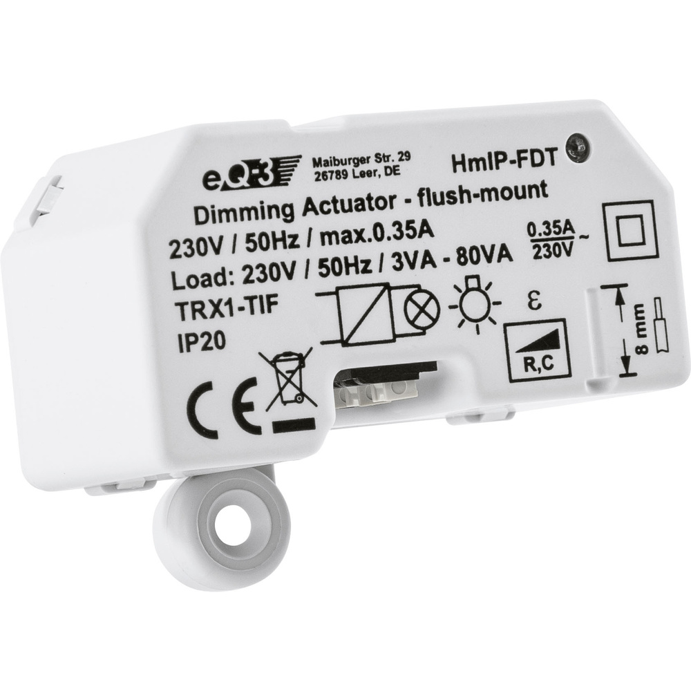 Homematic IP Smart Home Dimmaktor Unterputz – Phasenabschnitt, HmIP-FDT
