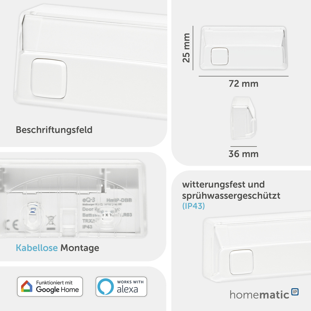Homematic IP Smart Home Klingeltaster, HmIP-DBB