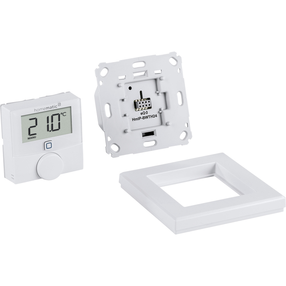 Homematic IP Smart Home Wandthermostat mit Schaltausgang – für Markenschalter, 24 V, HmIP-BWTH24