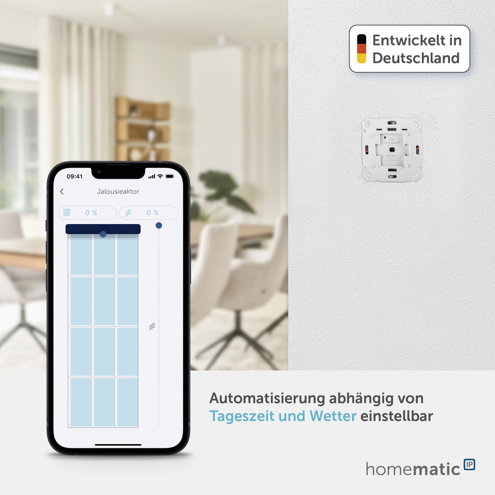 Homematic IP Smart Home Jalousieaktor für Markenschalter, HmIP-BBL-2
