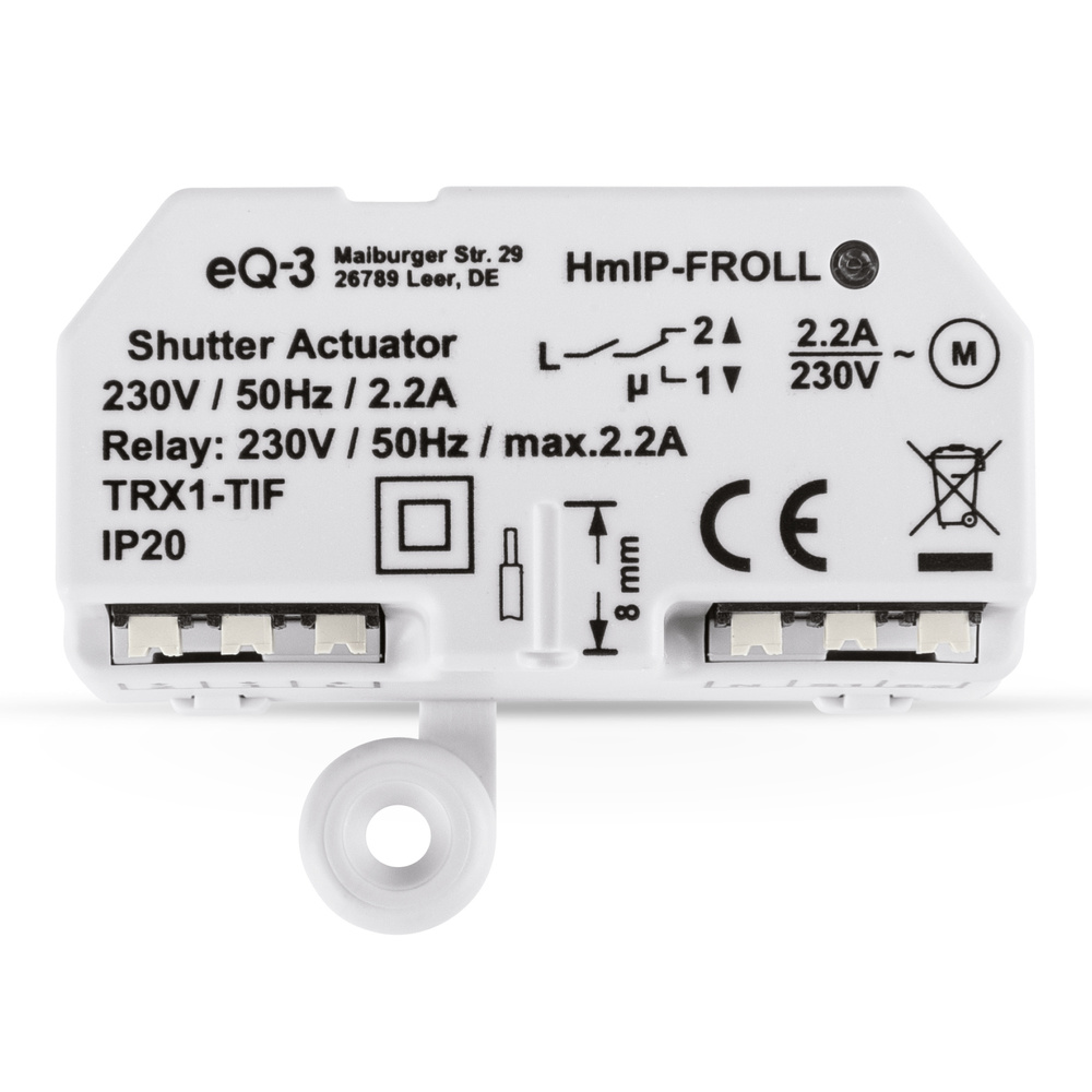 Homematic IP Smart Home Rollladenaktor – Unterputz, HmIP-FROLL