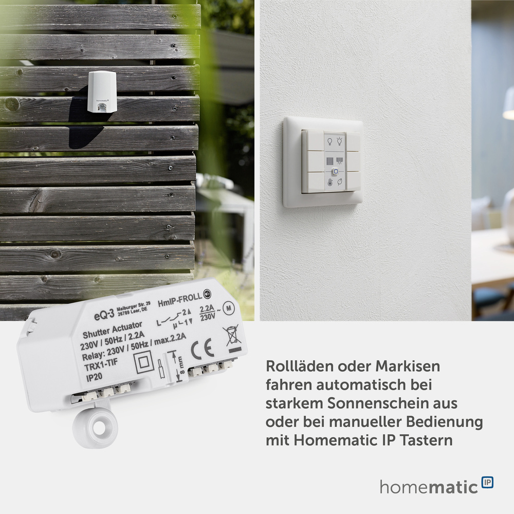 Homematic IP Smart Home Rollladenaktor – Unterputz, HmIP-FROLL