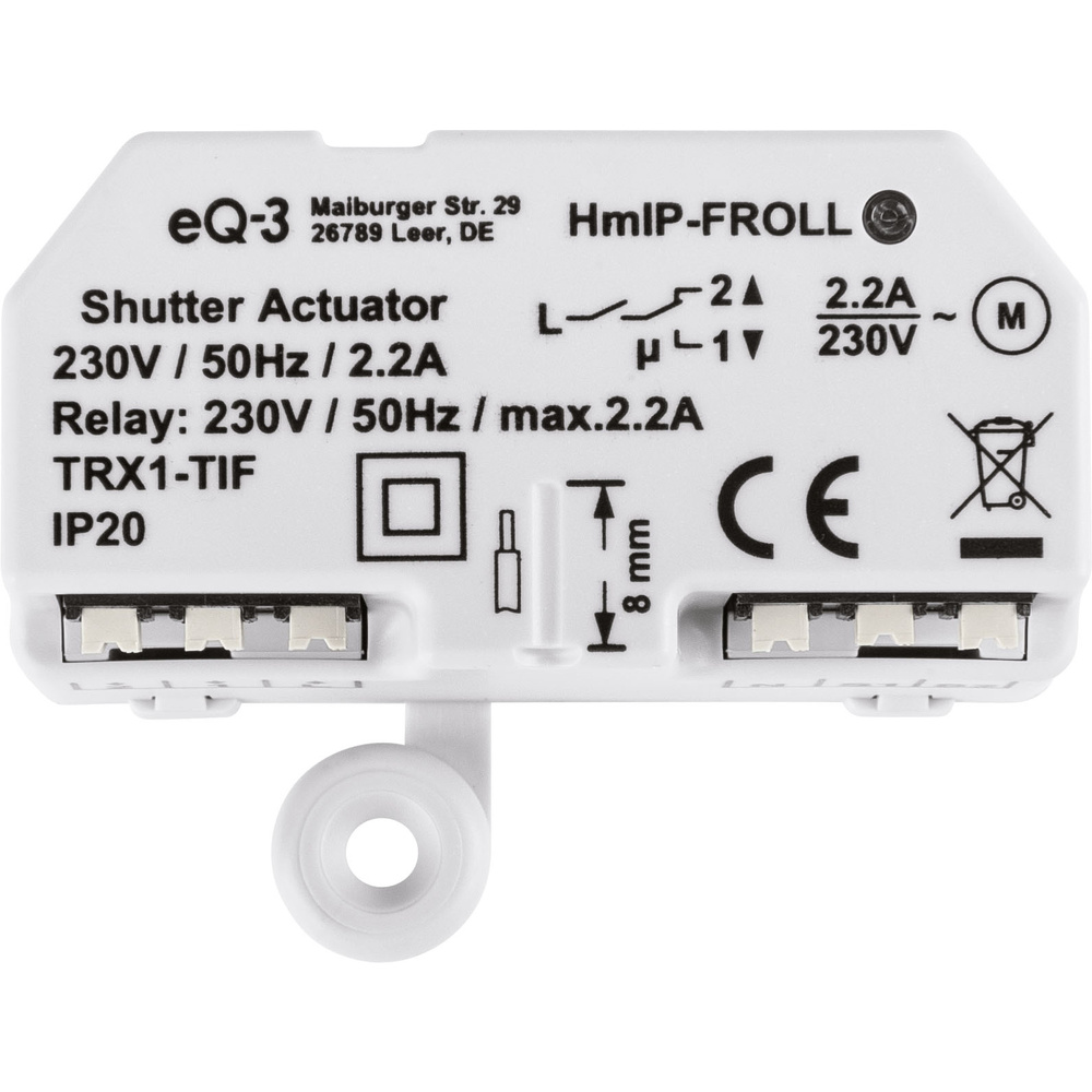 Homematic IP Smart Home Rollladenaktor – Unterputz, HmIP-FROLL