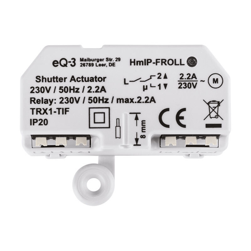 Homematic IP Smart Home Rollladenaktor HmIP-FROLL – Unterputz, auch für Markisen geeignet