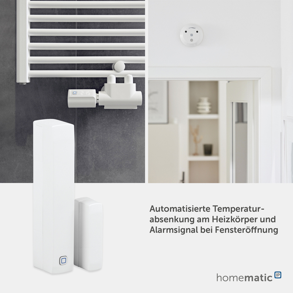 Homematic IP Smart Home Fenster- und Türkontakt mit Magnet, HmIP-SWDM-2
