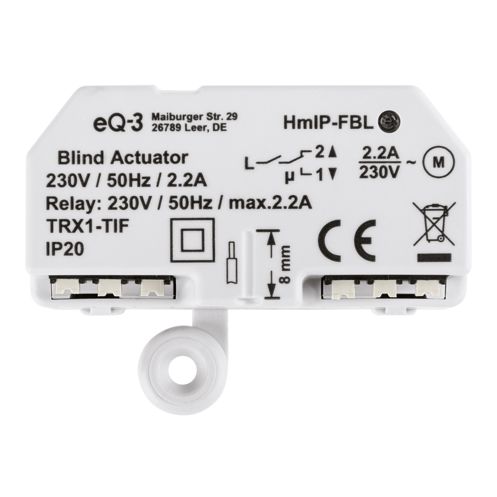 Homematic IP Smart Home Jalousieaktor – Unterputz, HmIP-FBL