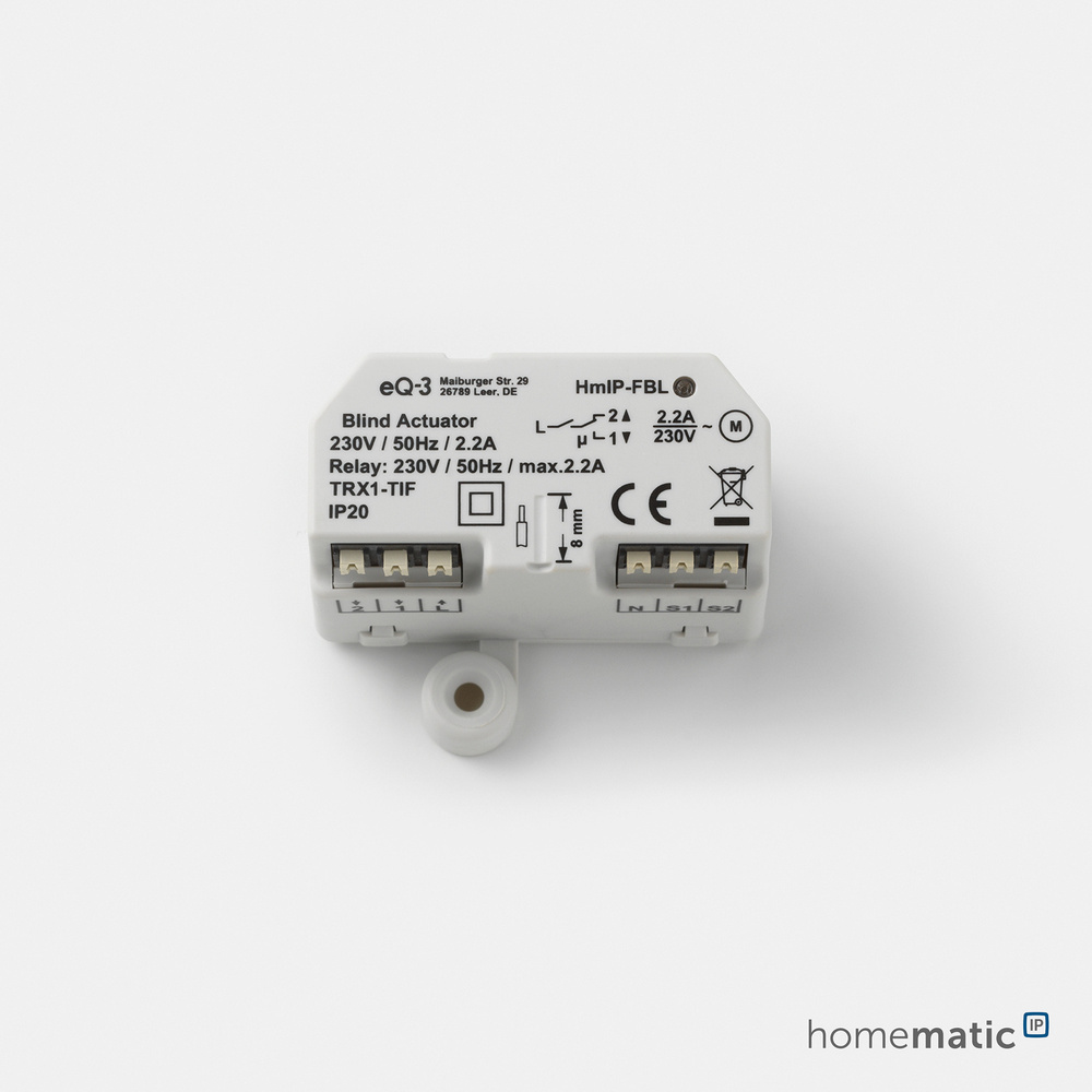 Homematic IP Smart Home Jalousieaktor – Unterputz, HmIP-FBL