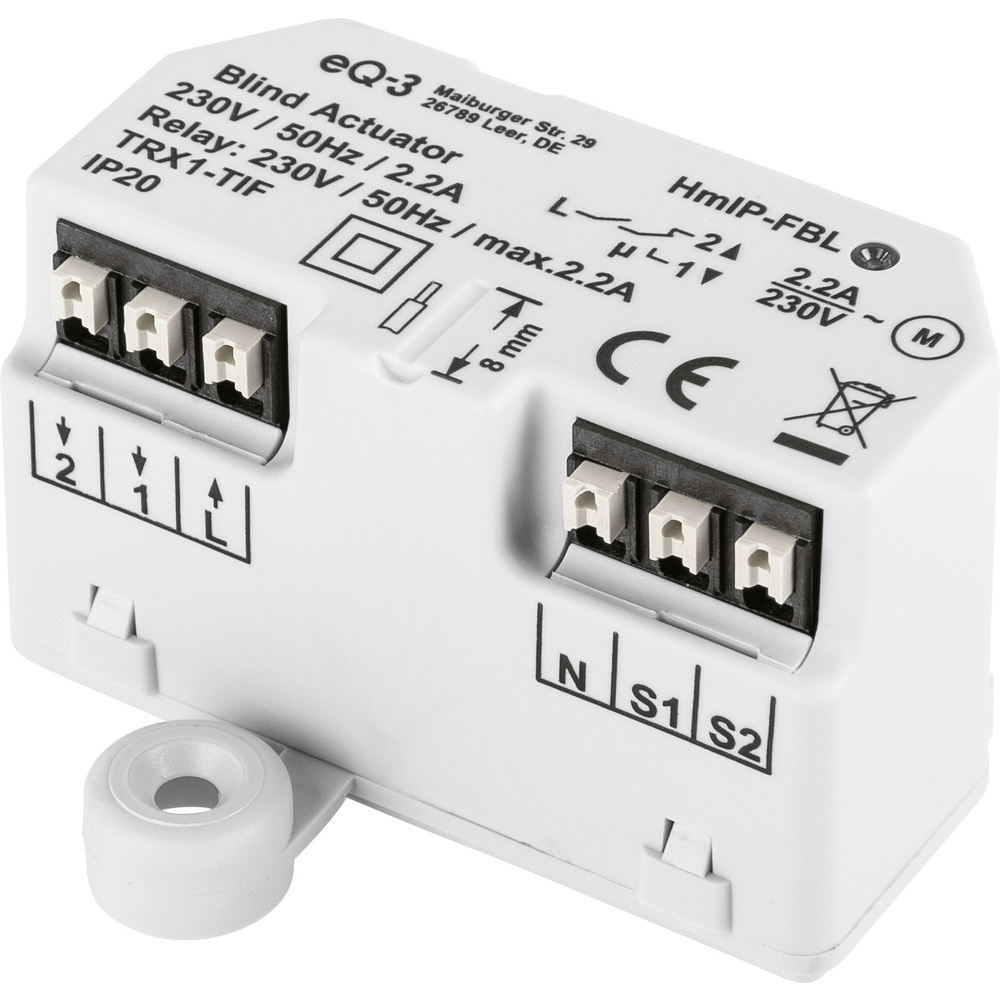 Homematic IP Smart Home Jalousieaktor – Unterputz, HmIP-FBL