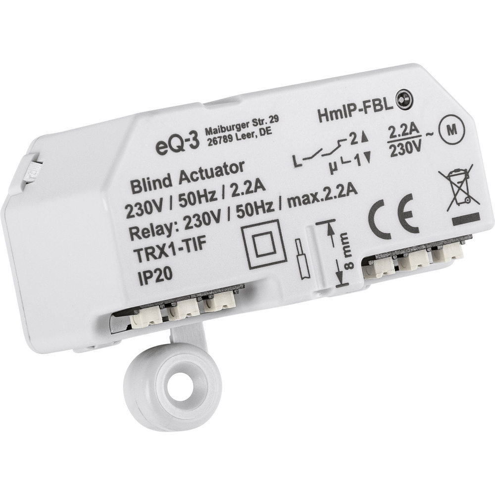 Homematic IP Smart Home Jalousieaktor – Unterputz, HmIP-FBL