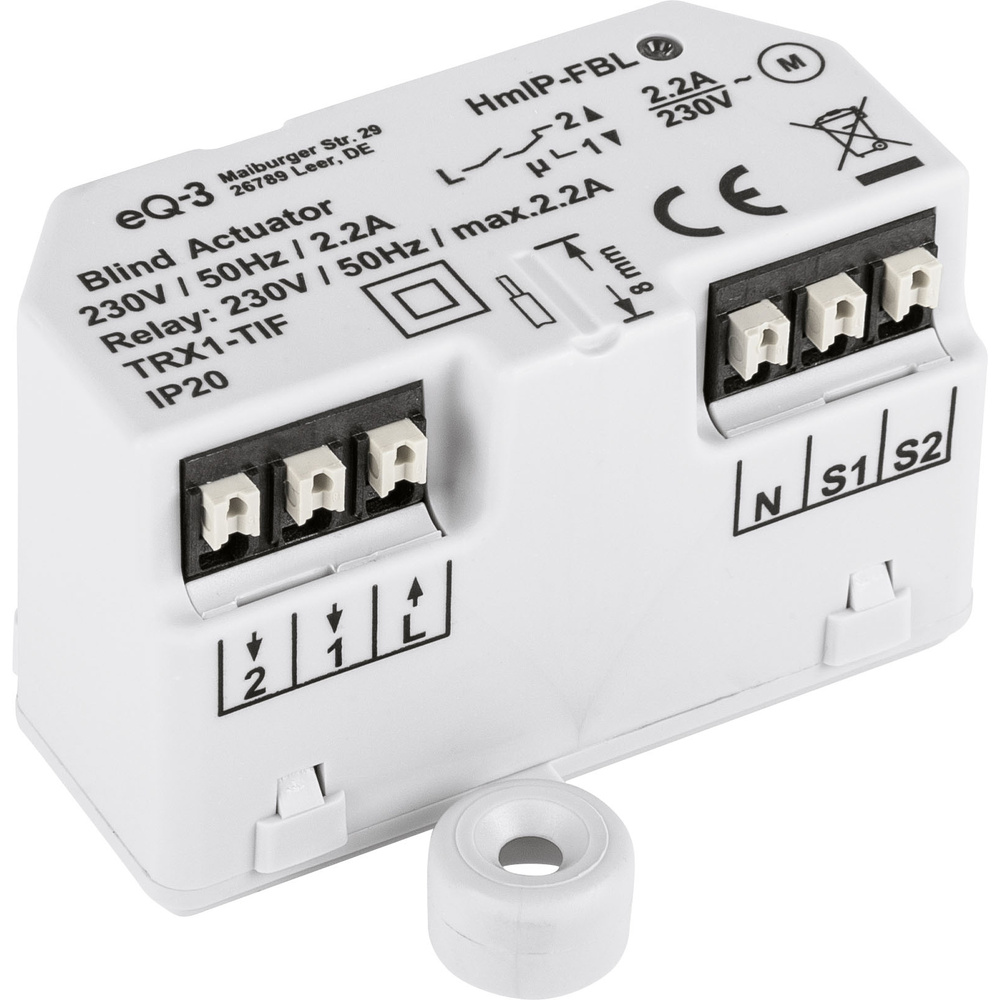 Homematic IP Smart Home Jalousieaktor – Unterputz, HmIP-FBL