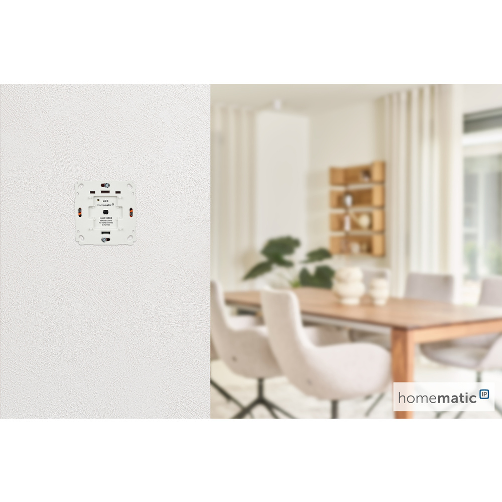 Homematic IP Smart Home Wandtaster für Markenschalter, 2-fach HmIP-BRC2