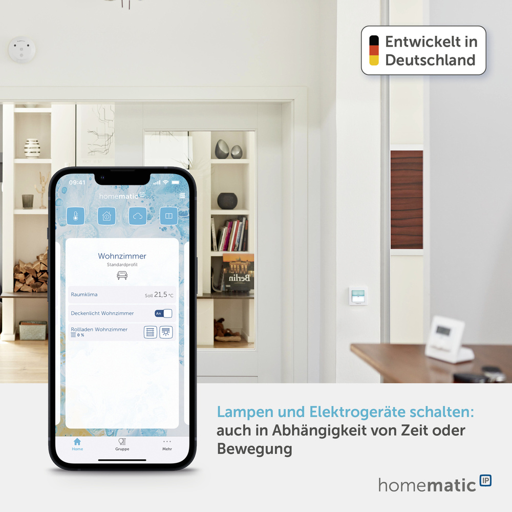 Homematic IP Smart Home Schaltaktor für Markenschalter – mit Signalleuchte, HmIP-BSL