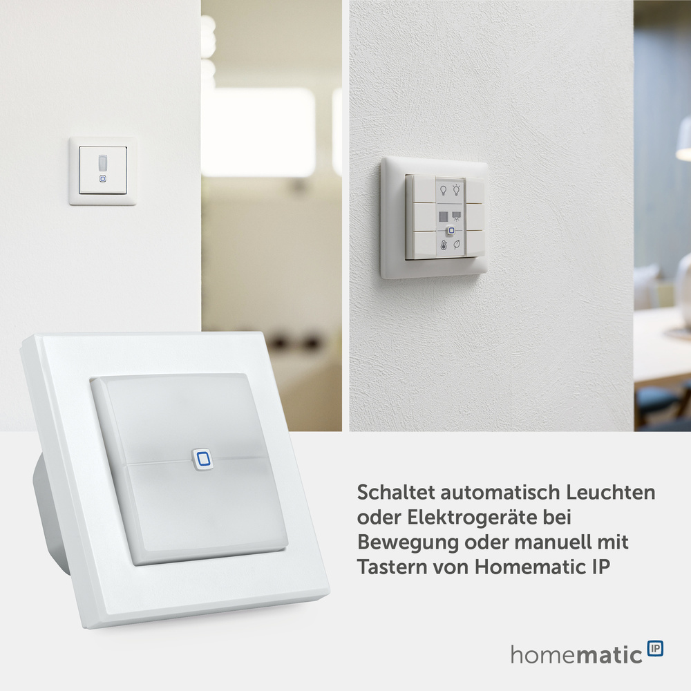 Homematic IP Smart Home Schaltaktor für Markenschalter – mit Signalleuchte, HmIP-BSL