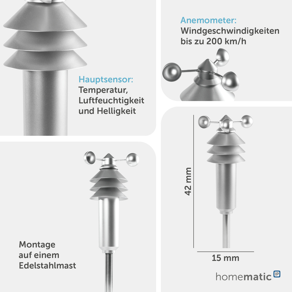 Homematic IP Smart Home Wettersensor – basic, HmIP-SWO-B