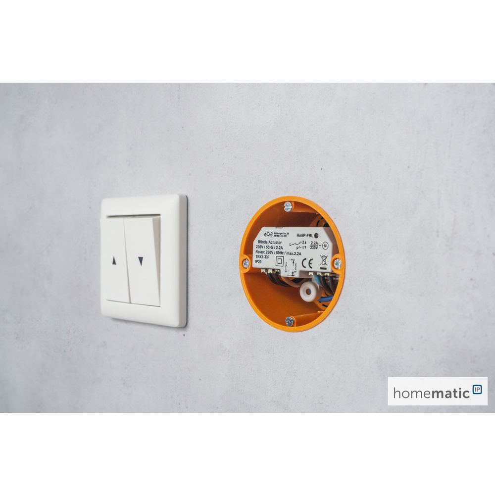 Homematic IP Smart Home Jalousieaktor HmIP-FBL – Unterputz