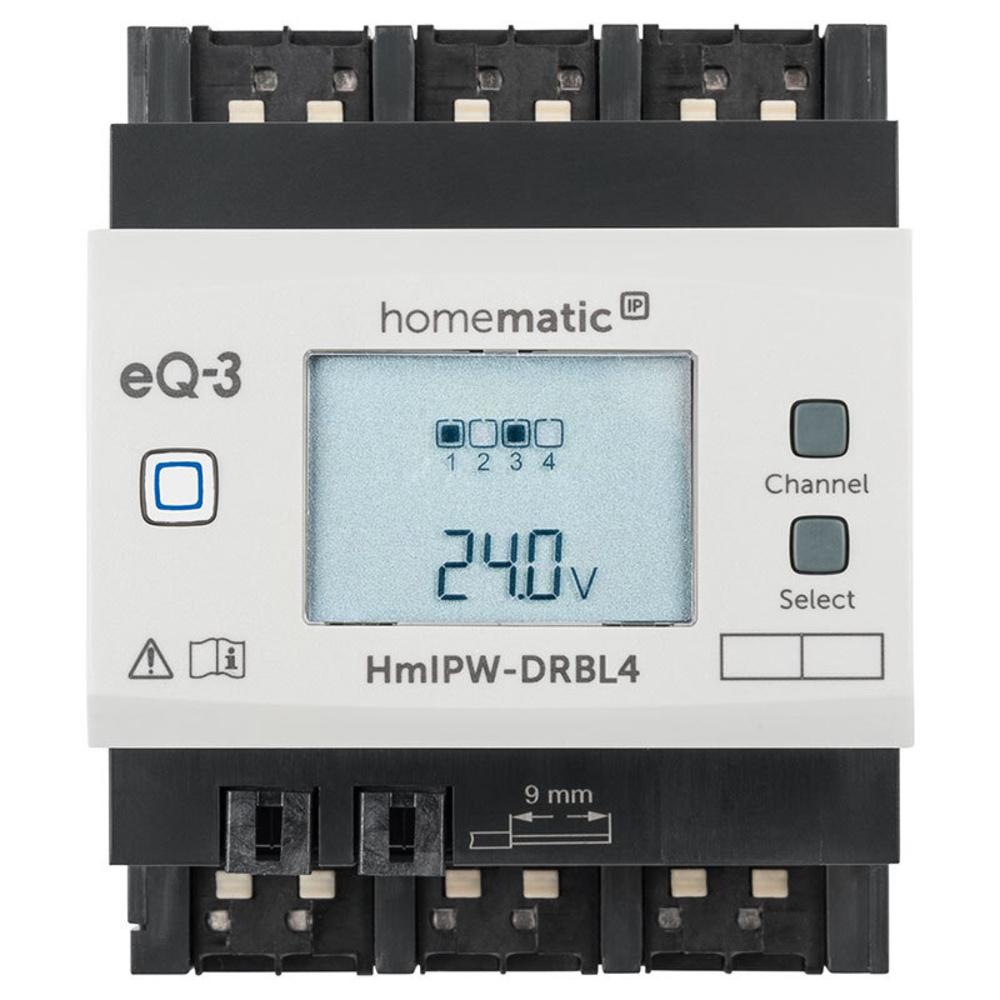 Homematic IP Wired Smart Home 4-fach-Jalousie-/Rollladenaktor HmIPW-DRBL4, VDE zertifiziert