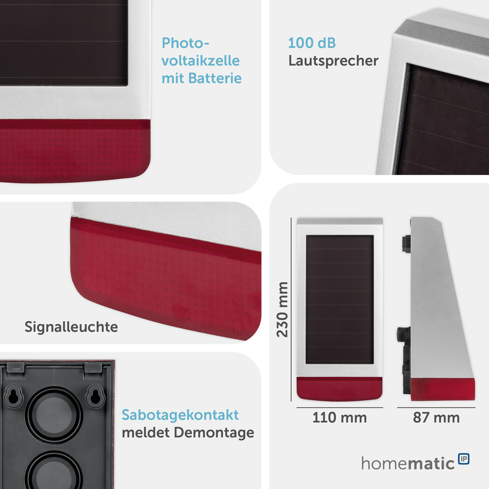 Homematic IP Smart Home Alarmsirene – außen, HmIP-ASIR-O