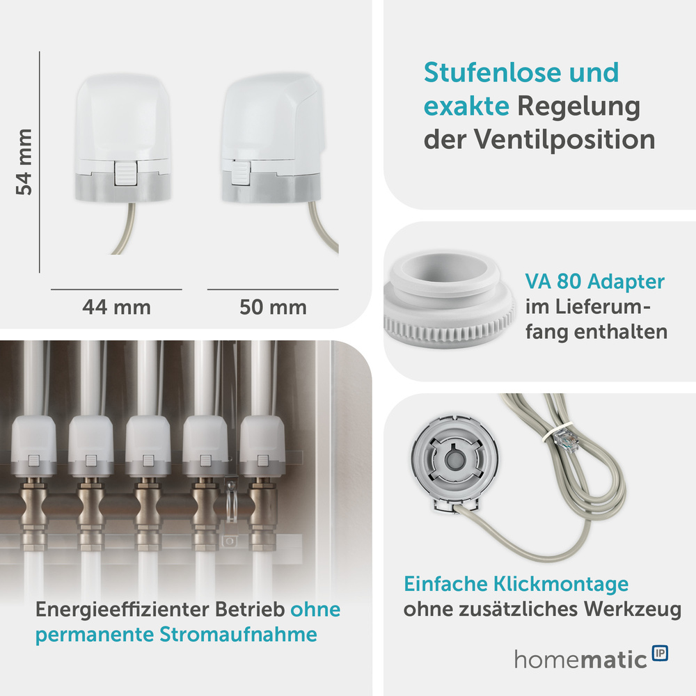 Homematic IP Smart Home Stellantrieb – motorisch, HmIP-VDMOT