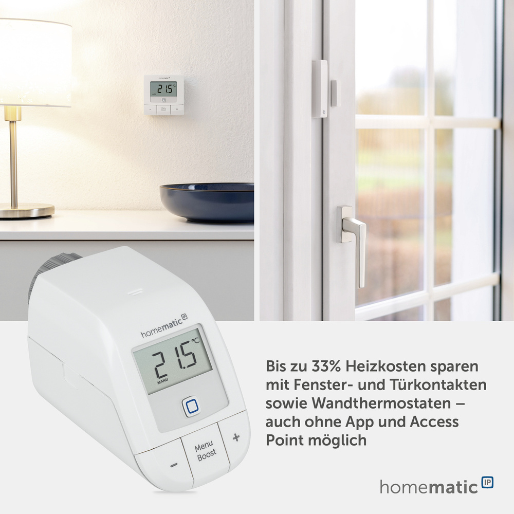Homematic IP Smart Home Heizkörperthermostat – basic, HmIP-eTRV-B-2