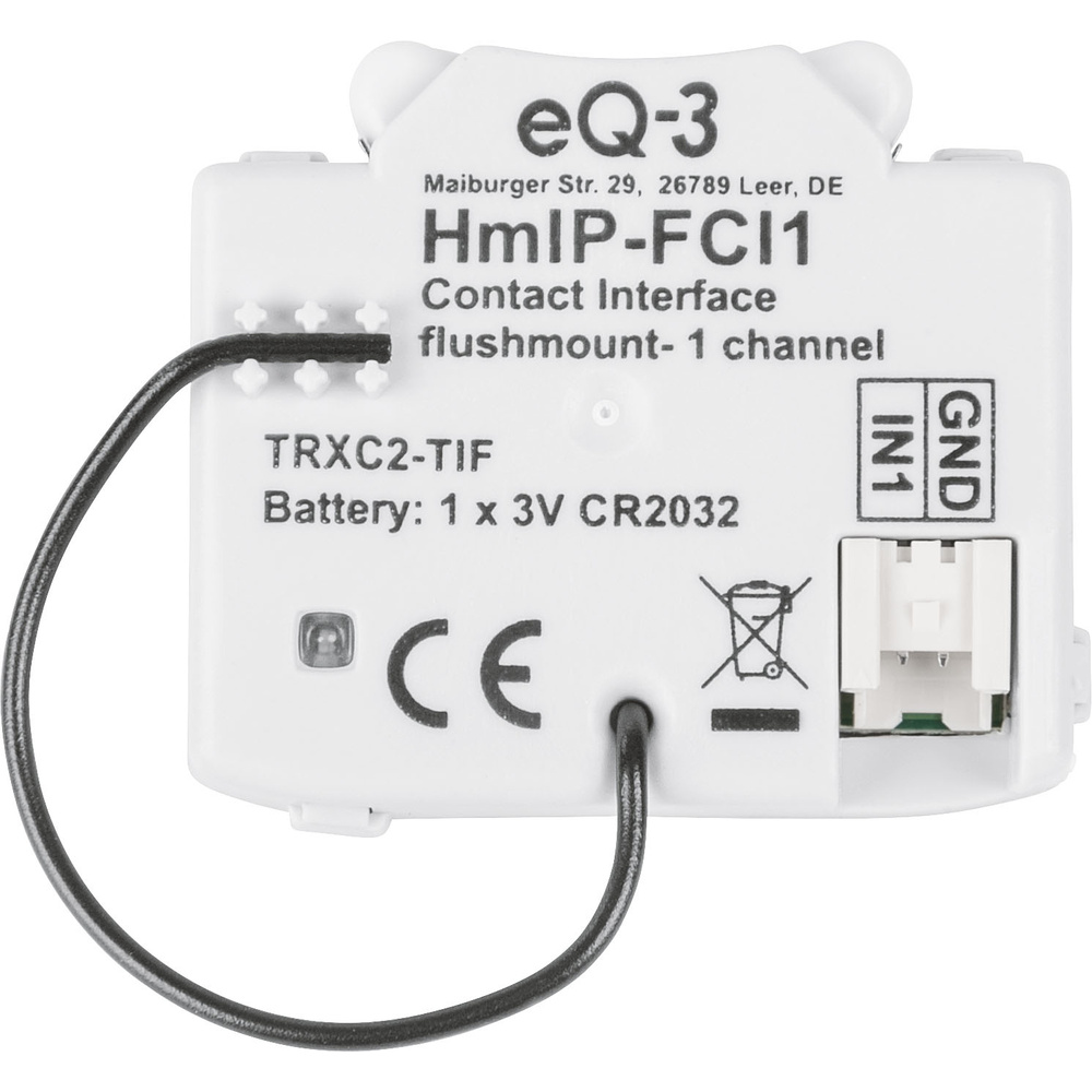 Homematic IP Smart Home Kontakt-Schnittstelle Unterputz – 1-fach, HmIP-FCI1
