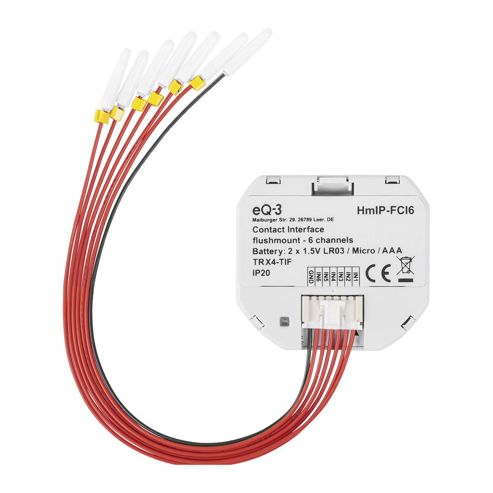 Homematic IP Smart Home Kontakt-Schnittstelle Unterputz – 6-fach, HmIP-FCI6
