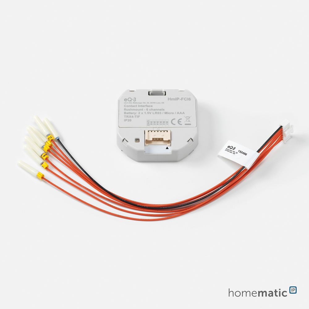 Homematic IP Smart Home Kontakt-Schnittstelle Unterputz – 6-fach, HmIP-FCI6