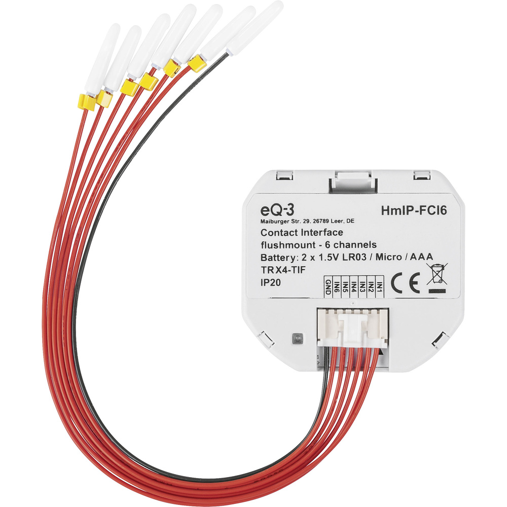 Homematic IP Smart Home Kontakt-Schnittstelle Unterputz – 6-fach, HmIP-FCI6