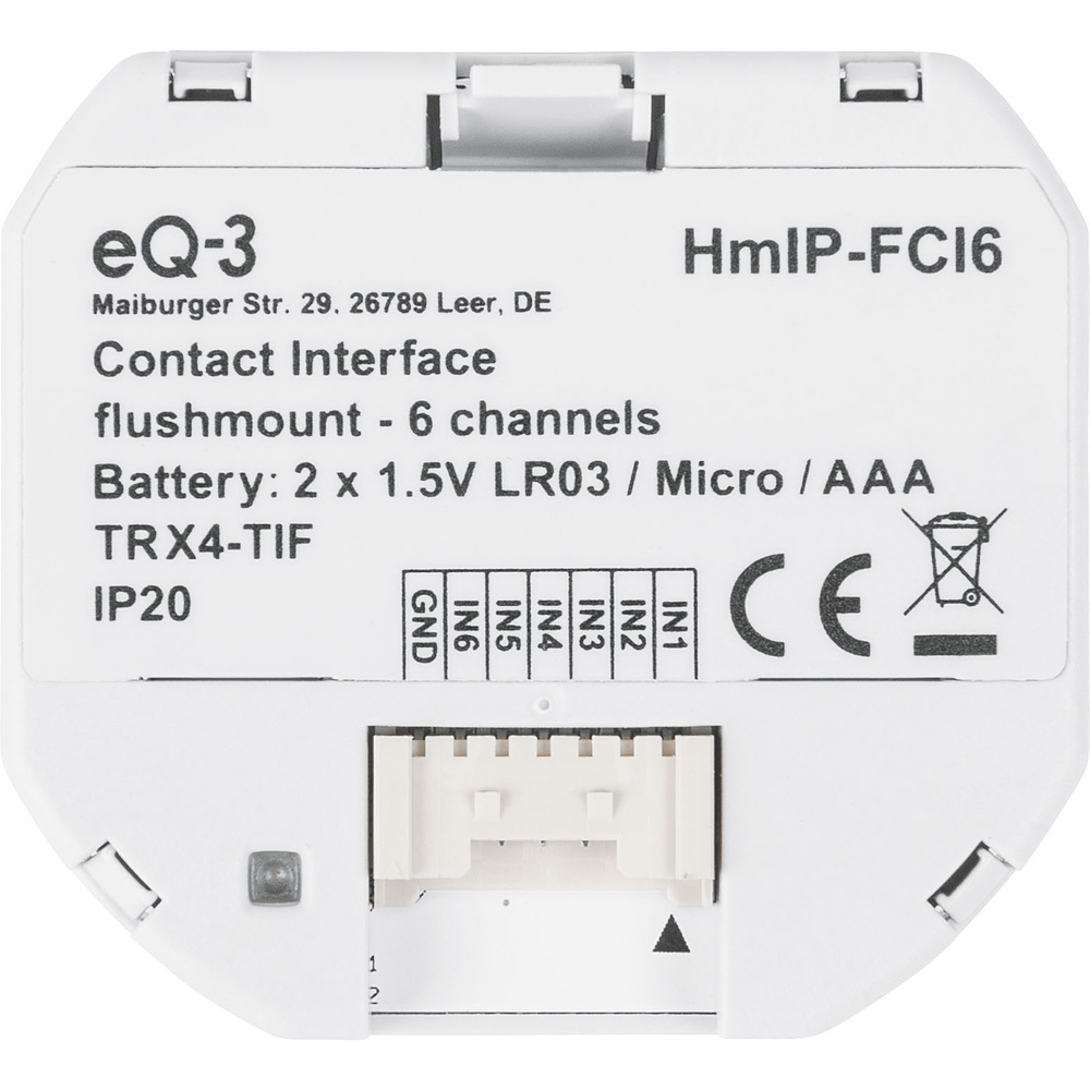 Homematic IP Smart Home Kontakt-Schnittstelle Unterputz – 6-fach, HmIP-FCI6
