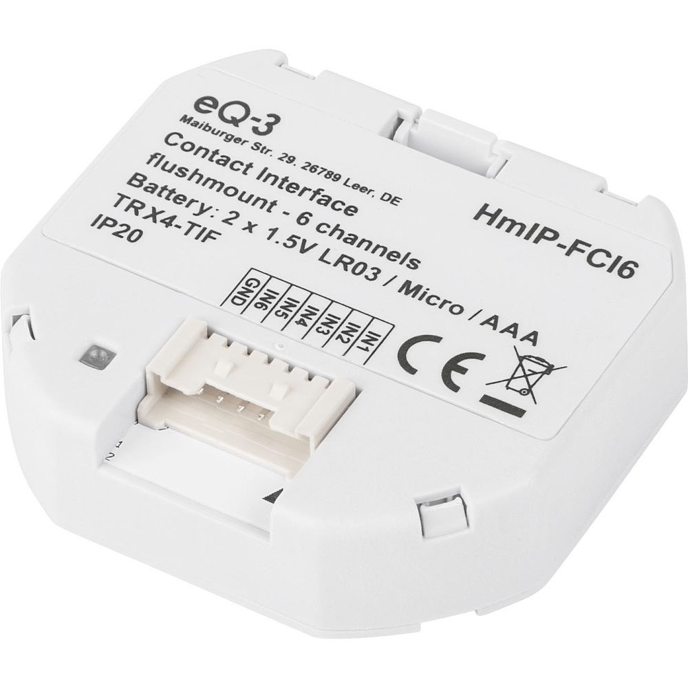 Homematic IP Smart Home Kontakt-Schnittstelle Unterputz – 6-fach, HmIP-FCI6