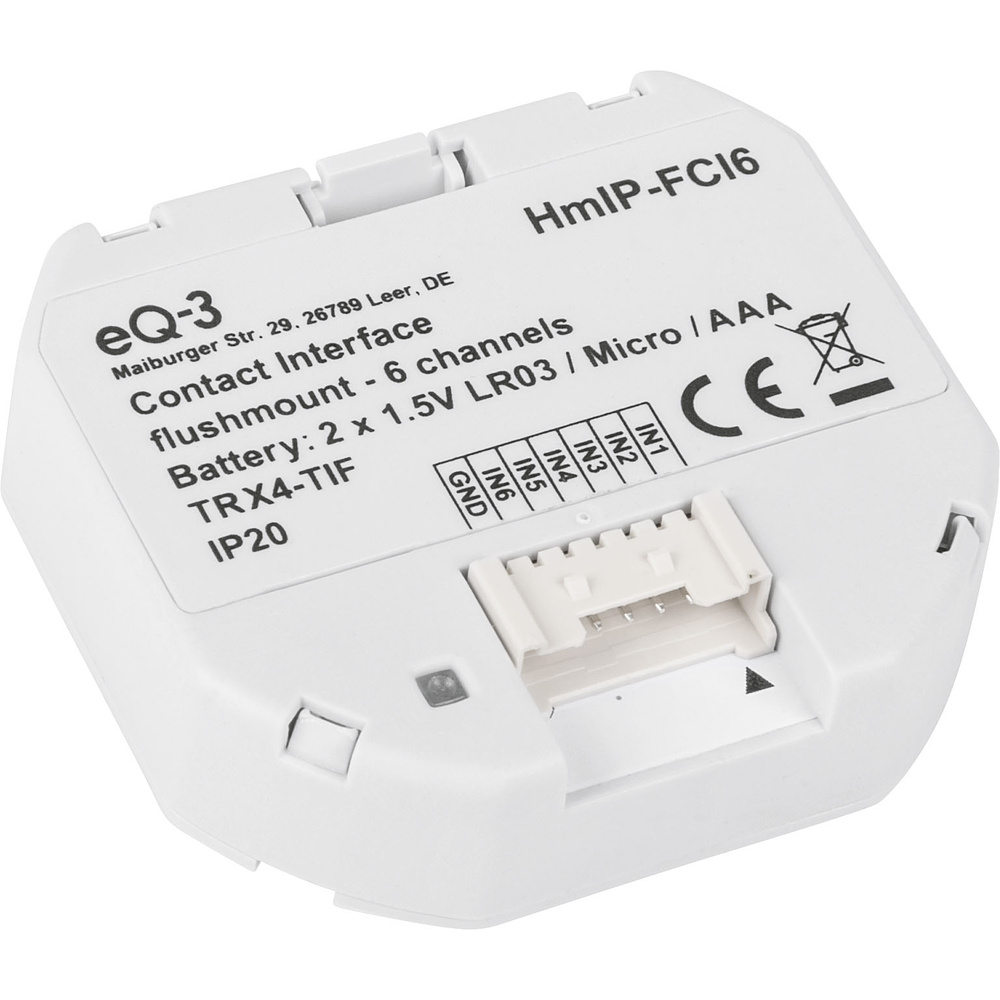 Homematic IP Smart Home Kontakt-Schnittstelle Unterputz – 6-fach, HmIP-FCI6