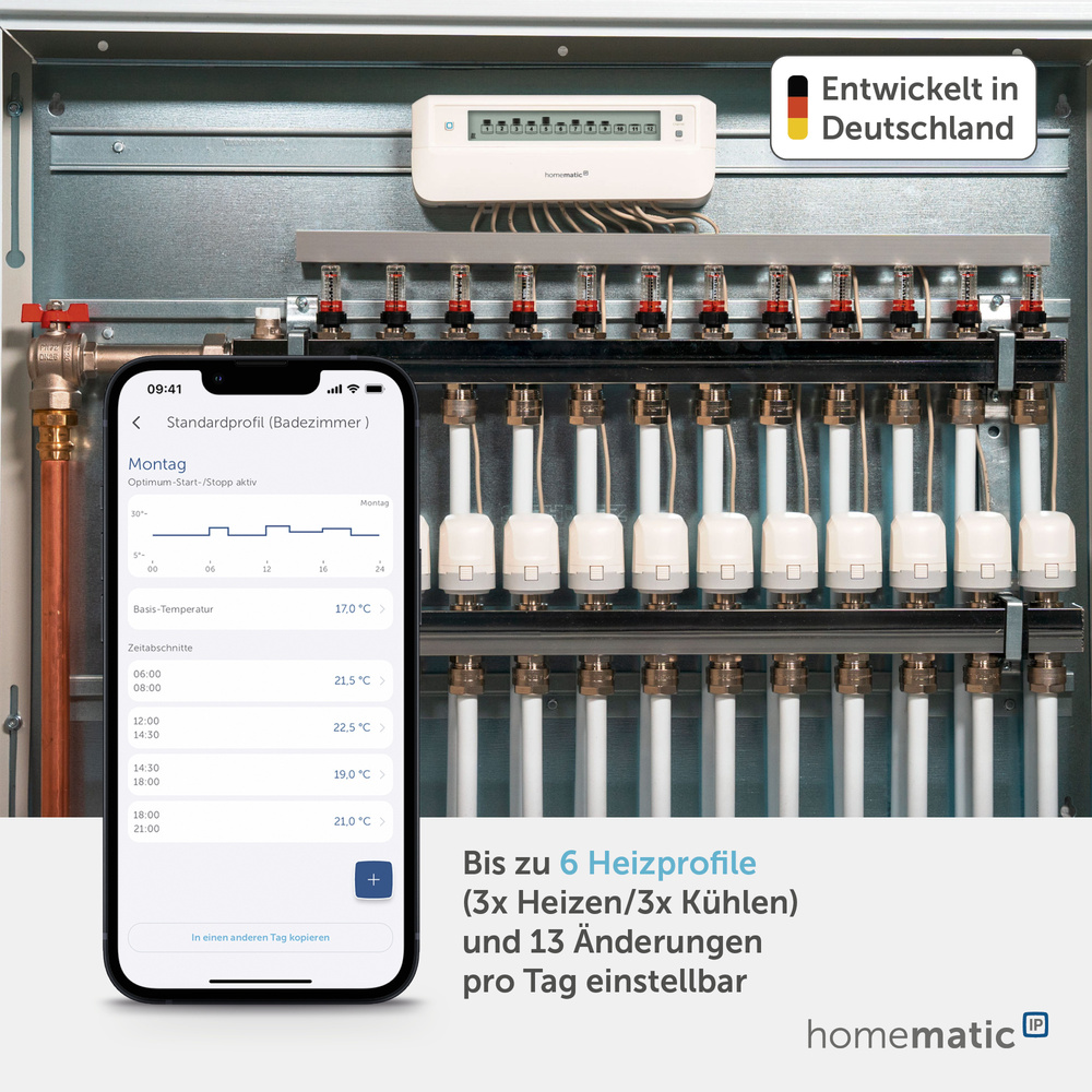 Homematic IP Smart Home Fußbodenheizungscontroller – 12 Kanäle, motorisch, HmIP-FALMOT-C12