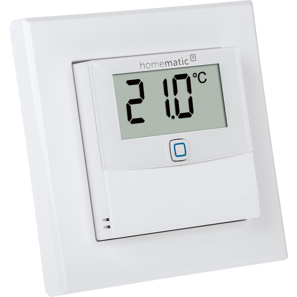 Homematic IP Wired Smart Home Temperatur- und Luftfeuchtigkeitssensor mit Display – innen, HmIPW-STHD