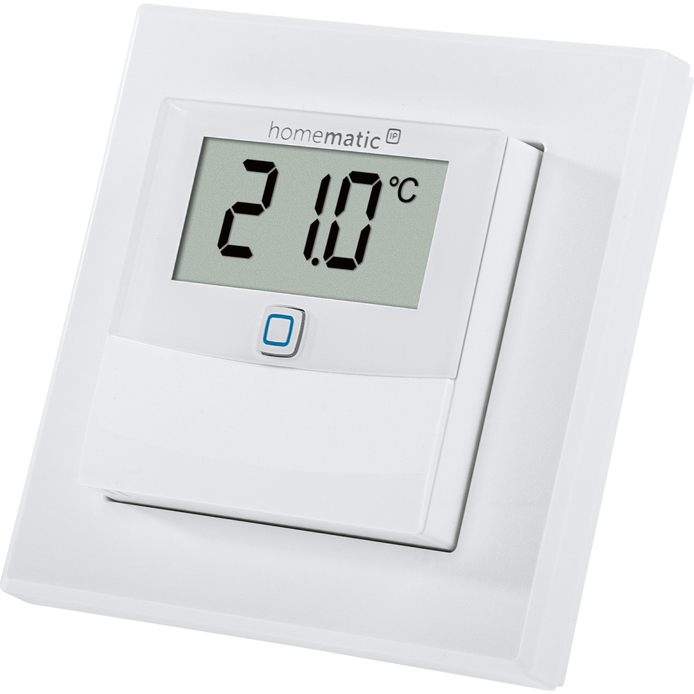 Homematic IP Wired Smart Home Temperatur- und Luftfeuchtigkeitssensor mit Display – innen, HmIPW-STHD