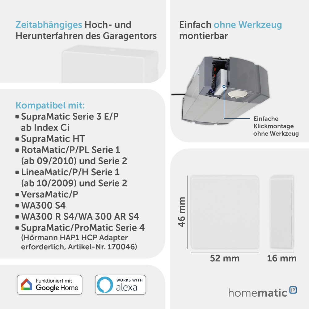 Homematic IP Smart Home Modul für Hörmann-Antriebe, HmIP-MOD-HO