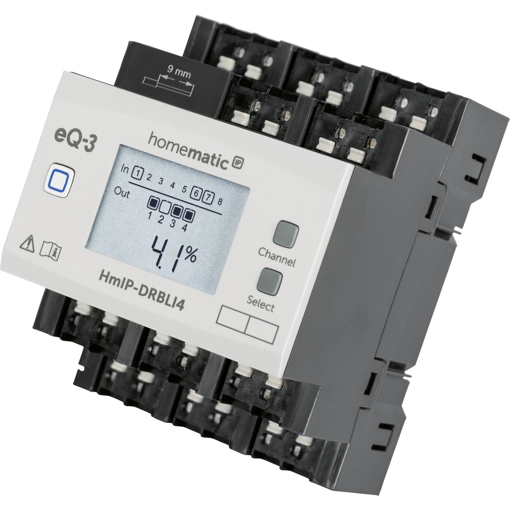 Homematic IP Smart Home Jalousieaktor für Hutschienenmontage  – 4-fach, HmIP-DRBLI4