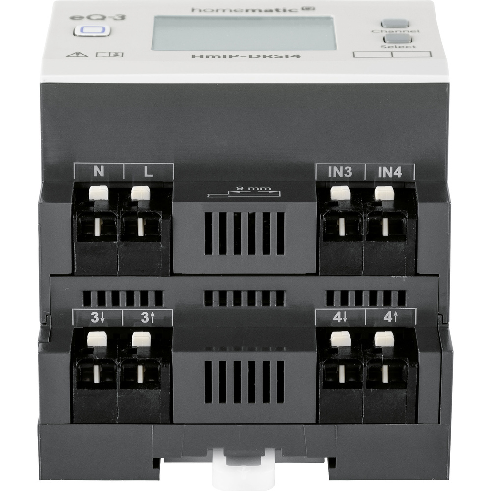 Homematic IP Smart Home Schaltaktor für Hutschienenmontage – 4-fach, HmIP-DRSI4