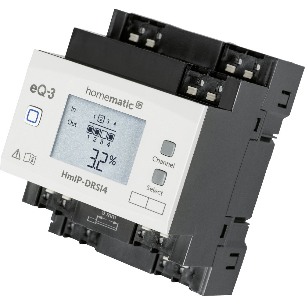 Homematic IP Smart Home Schaltaktor für Hutschienenmontage – 4-fach, HmIP-DRSI4