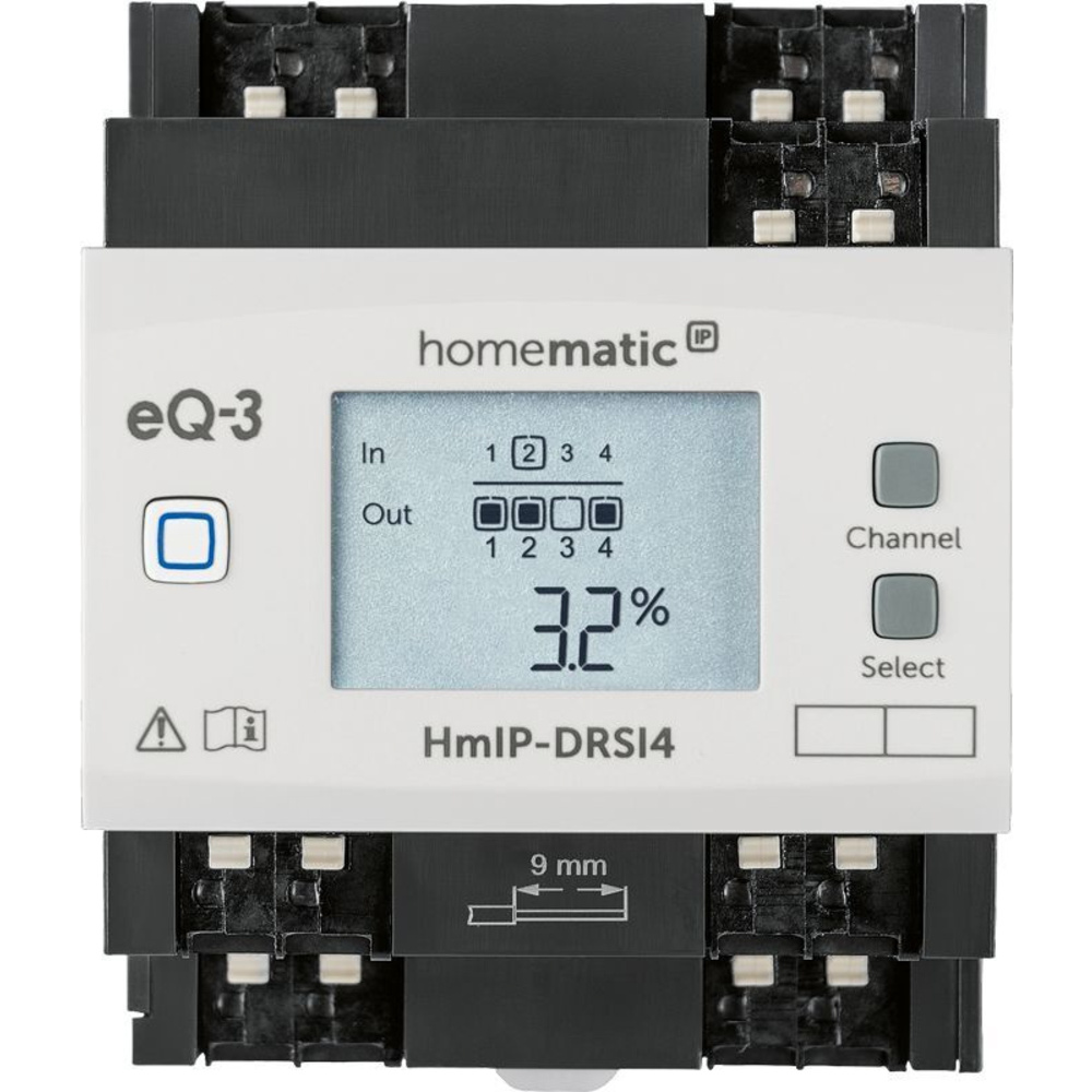 Homematic IP Smart Home Funk-Schaltaktor für Hutschienenmontage HmIP-DRSI4, 4-fach