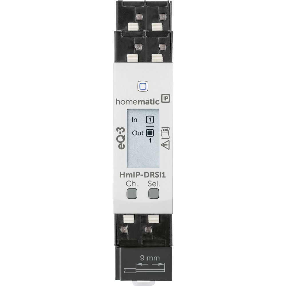 Homematic IP Smart Home Schaltaktor für Hutschienenmontage – 1-fach, HmIP-DRSI1