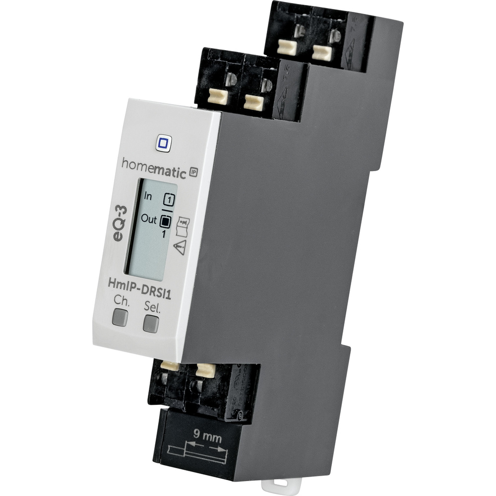 Homematic IP Smart Home Schaltaktor für Hutschienenmontage – 1-fach, HmIP-DRSI1