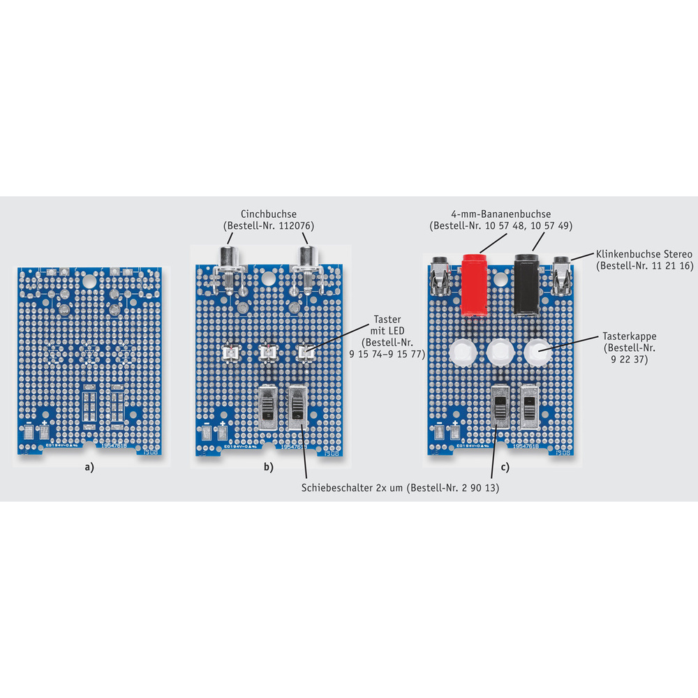 ELV Lochrasterplatine (Unibox1-PCB1) für Gehäuse UniBox1