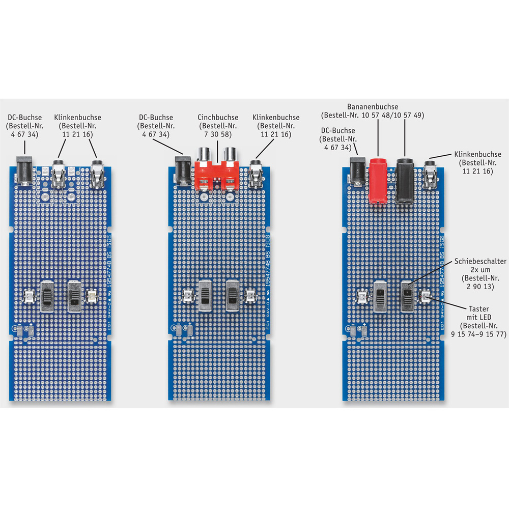 ELV Lochrasterplatine (SG2-PCB2) für Schiebegehäuse SG2